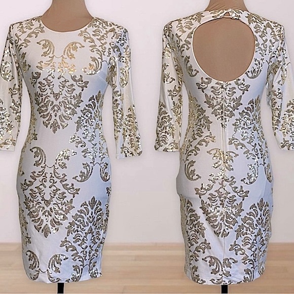 B Darlin Dresses & Skirts - New B. DARLIN gold sequin embellished dress